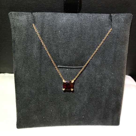 David Yurman Necklace Garnet 18K Gold - Picture 3 of 3